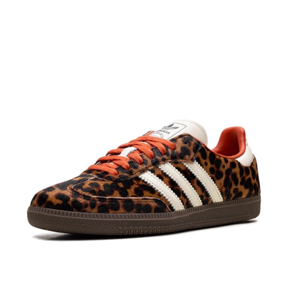 Adidas Leopard Pattern Sneakers with Red Highligh… - image 1